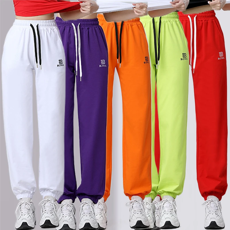 520礼物2024夏广场舞跳操裤子棉健身跑步运动女长裤宽松束脚透气