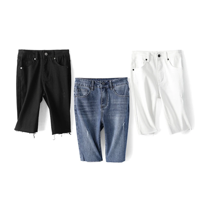 10220【N系列】毛边直筒五分牛仔裤Y20C1K2081