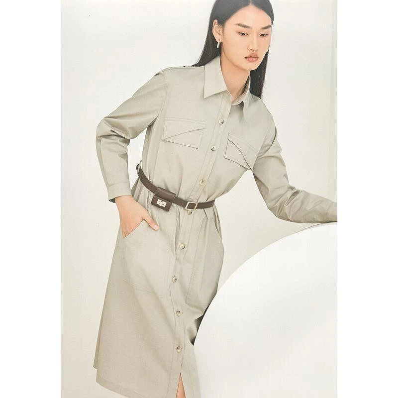 13093【依系列】气质衬衫式连衣裙3H183191D