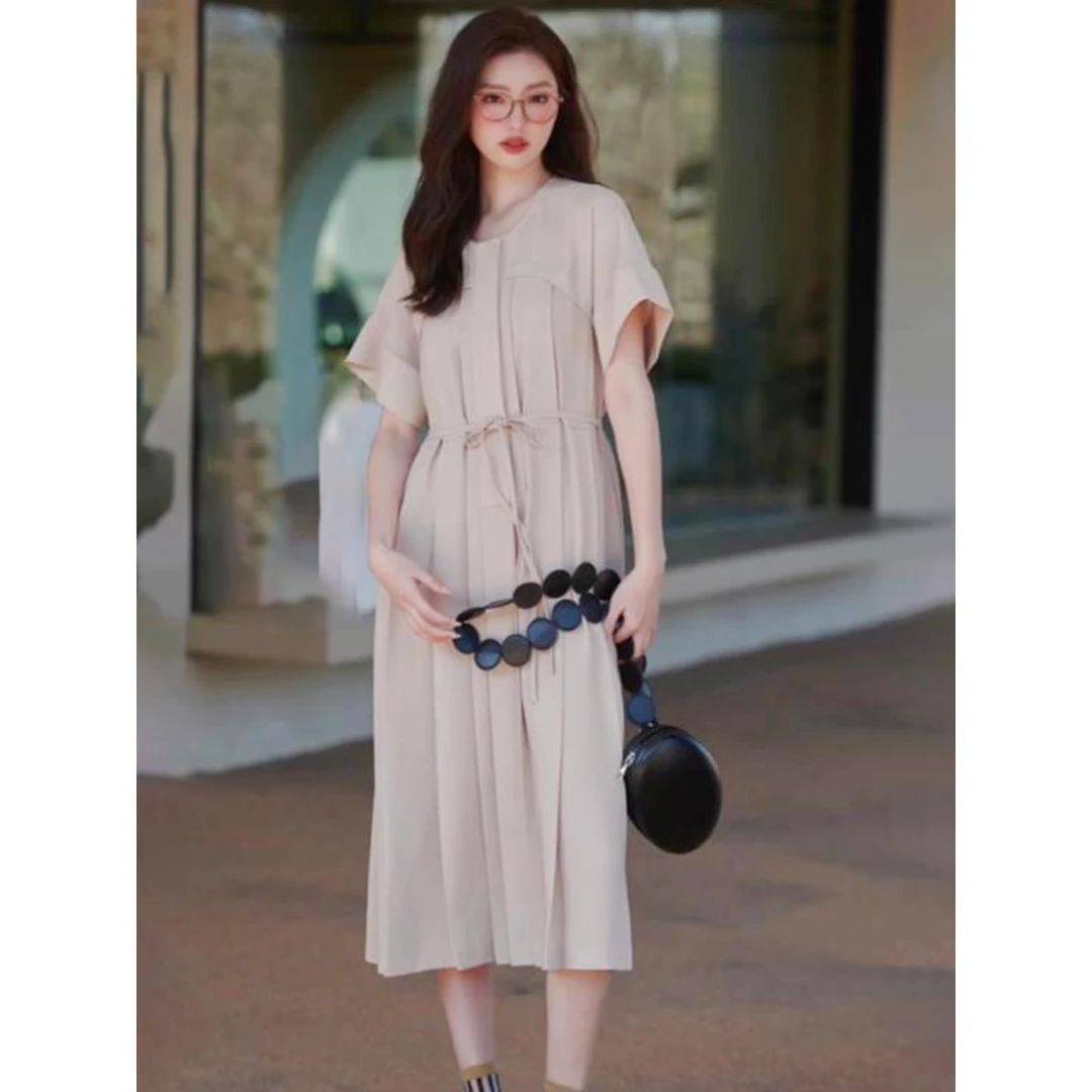 24898【E系列】清新纯色连衣裙YH13127