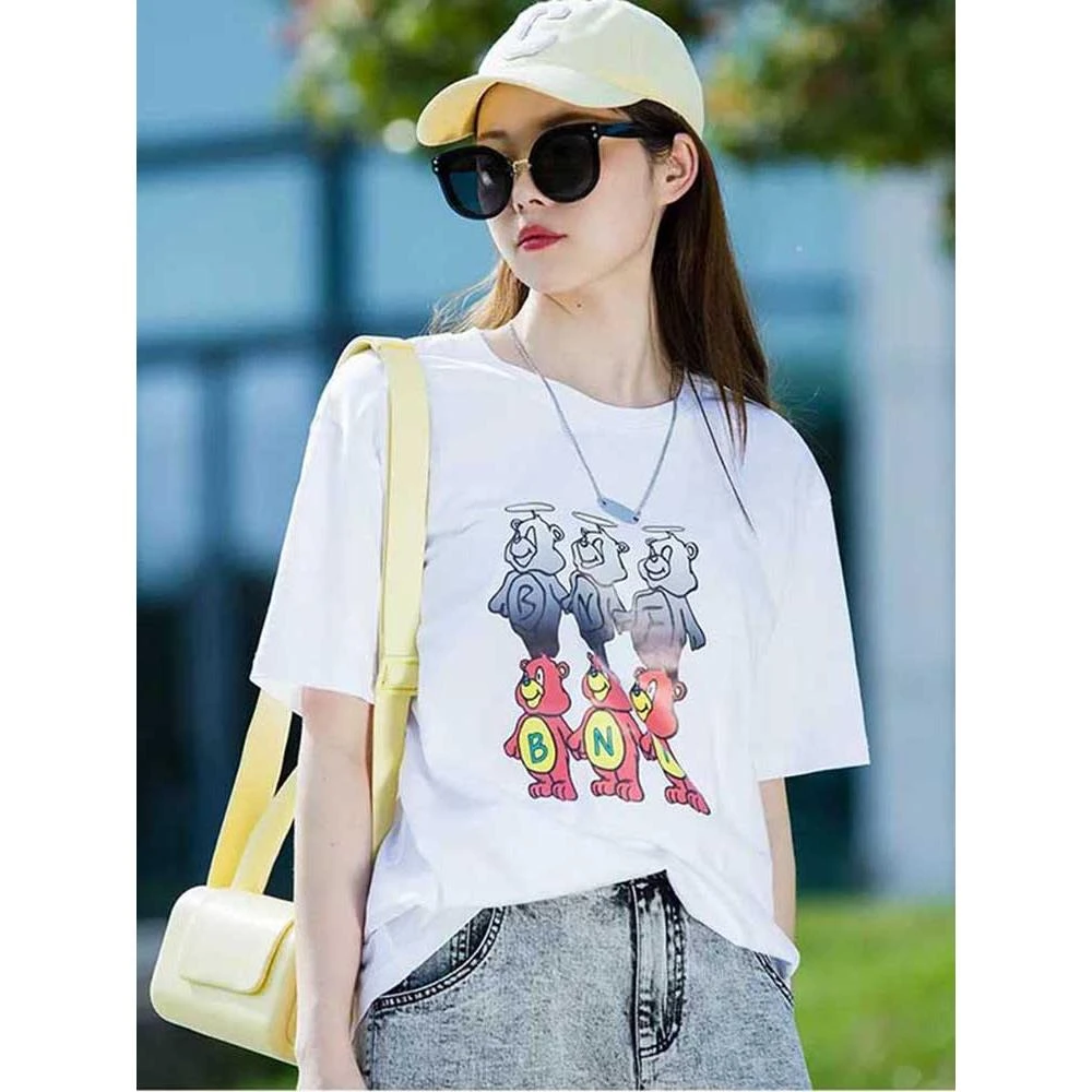 24932【琲系列】涂鸦印花T恤B2ST23008