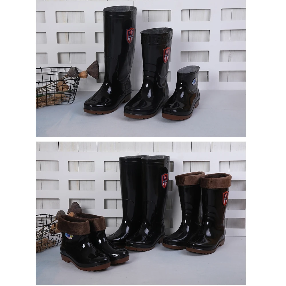 高筒雨鞋男水鞋工地长筒耐磨防滑胶鞋防臭雨靴防水靴工作夏季劳保
