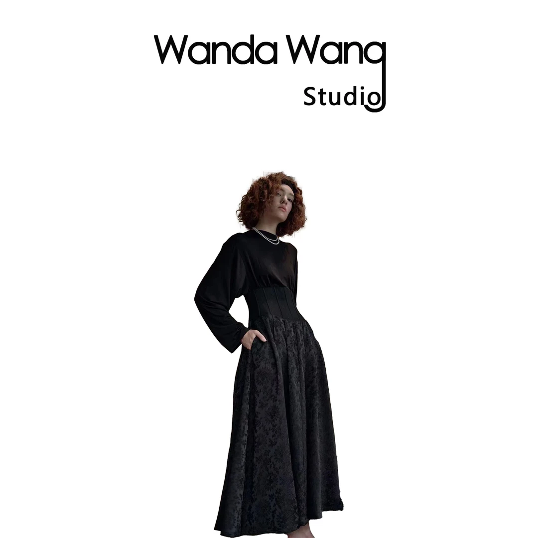 zy0293印花束腰鱼骨半身裙