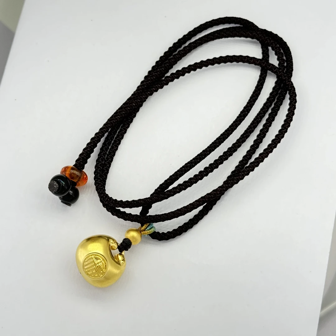 【木木专享】足金999 大号胖福顶珠 (赠编绳） BP 5058