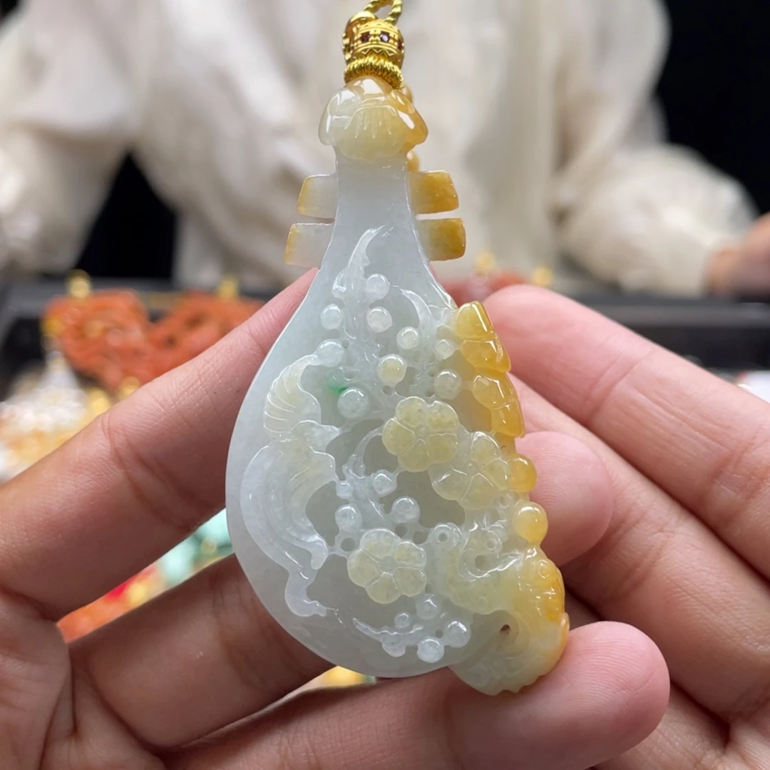 翡翠颈饰未镶嵌代编织