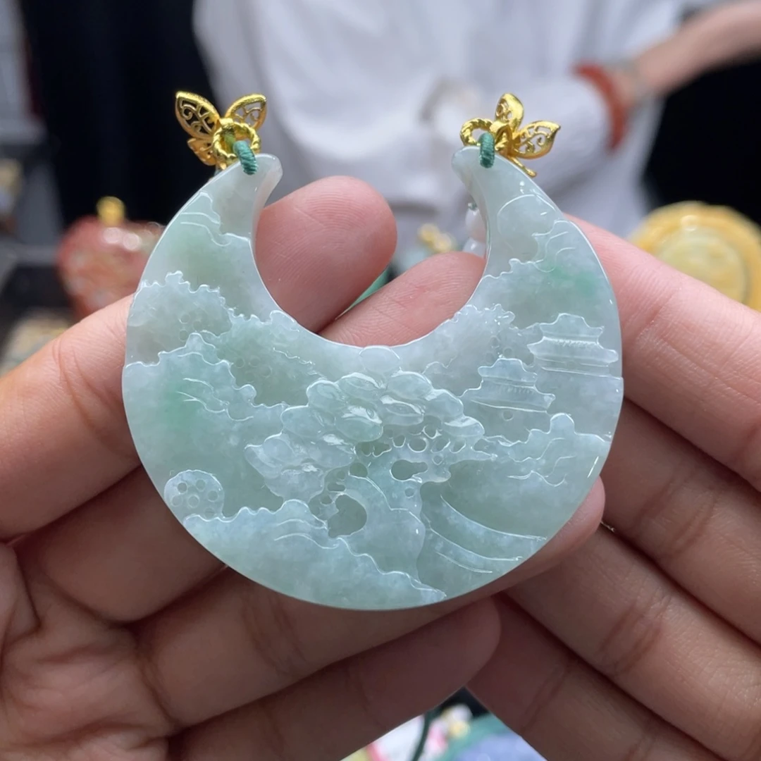翡翠颈饰未镶嵌代编织