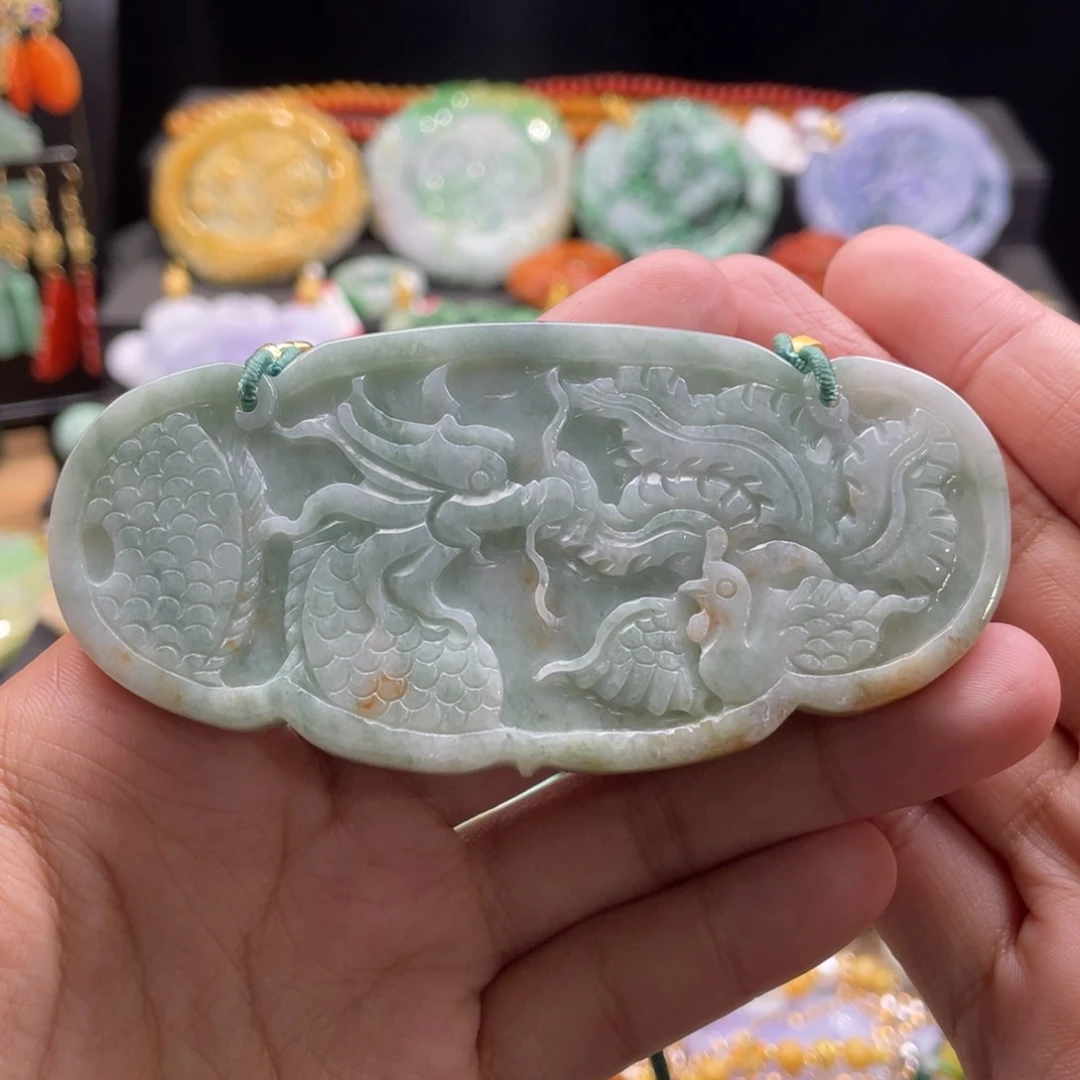 翡翠颈饰未镶嵌代编织