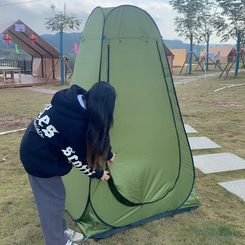 户外厕所帐篷 露营便携折叠淋浴加厚沐浴更衣移动露营洗澡神器