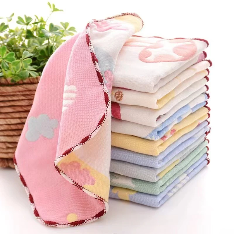 【浮力】棉华纺宠粉开播浮力全棉A类纱布方巾   随机25*25cm