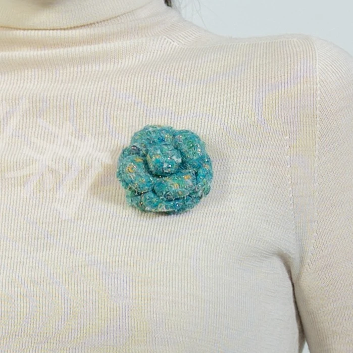 非金属布艺胸针 （孔雀公主）高端定制精致百搭胸针