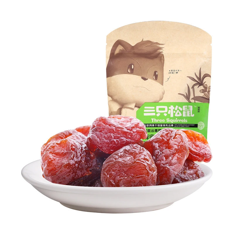 三只松鼠蜂蜜半边梅116g/袋李子水果干酸甜开胃零食新鲜半梅爽口