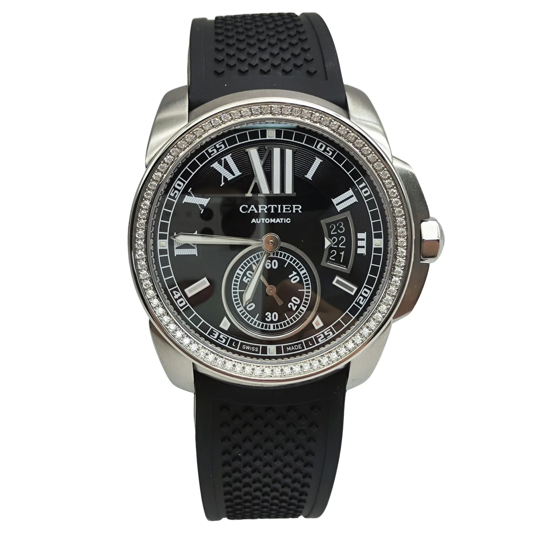 95新 Cartier/卡地亚 卡利博系列 机械 后钻 42mm 0781