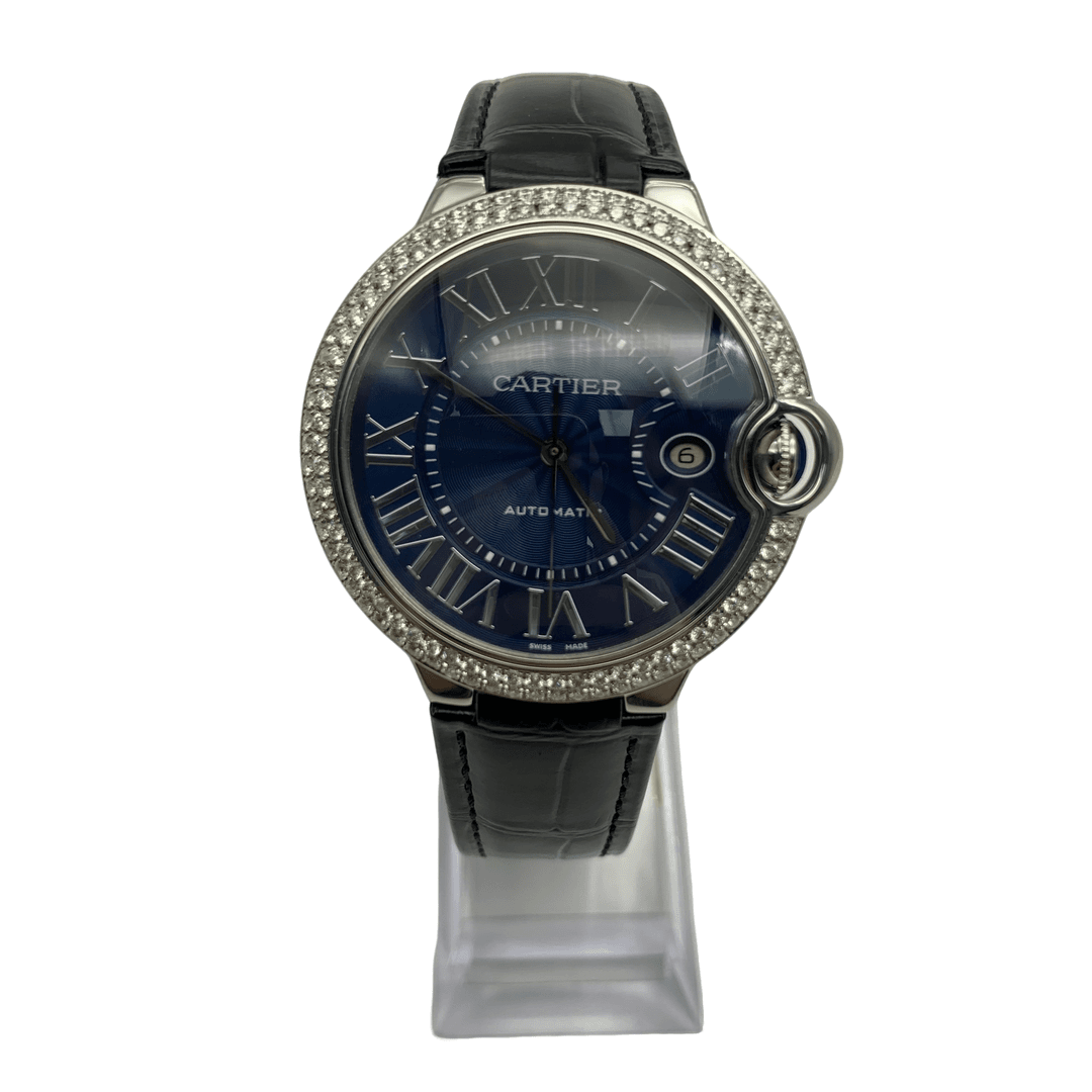 95新 Cartier/卡地亚 蓝气球系列 机械 后钻 升级蓝盘 42MM 0784