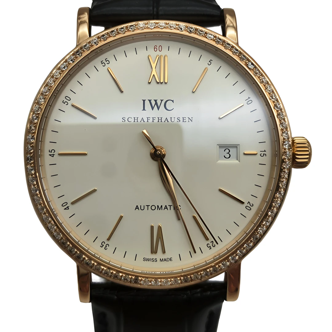 95新 IWC/万国 柏涛菲诺系列 机械 后钻 18K金 40mm -0763