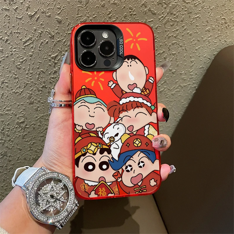 卡通小新家族苹果15promax手机壳iPhone14 13 12可爱11创意ins/xs