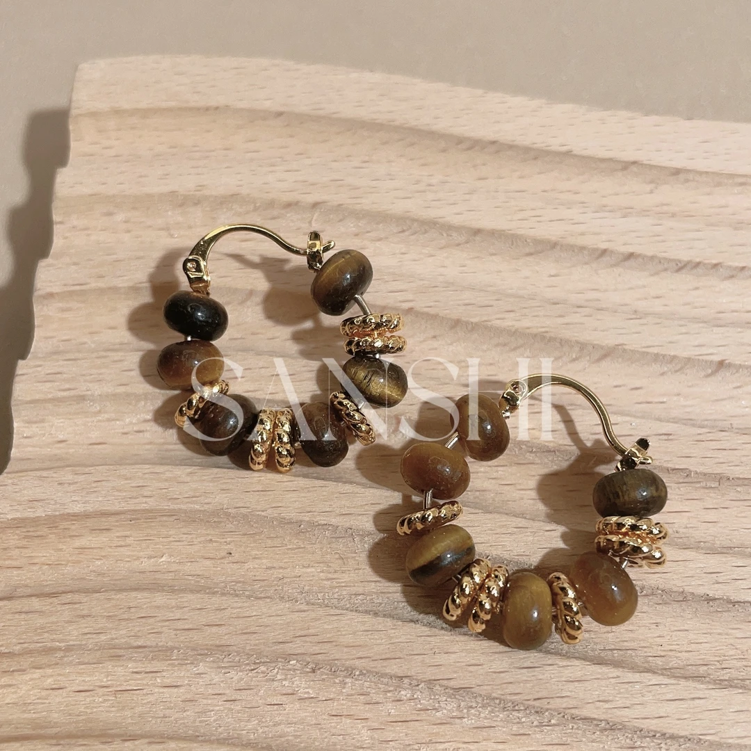 铜合金耳饰 叁拾 【甜甜圈】小众美拉德法式轻奢优雅时尚耳扣