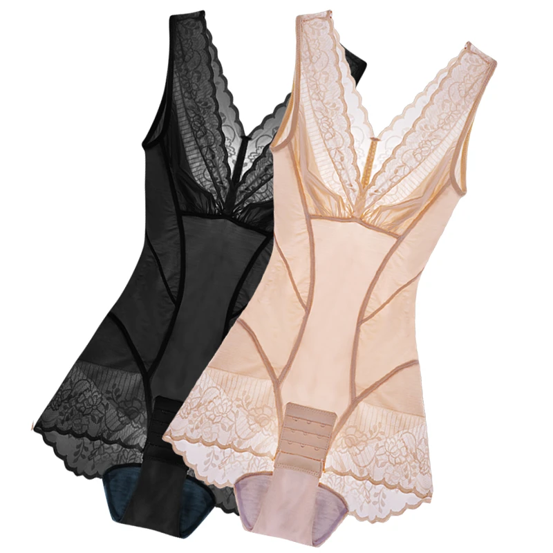 夏季超薄款收腹束腰提臀减肚子美体收副乳显瘦连体塑身衣女士内衣