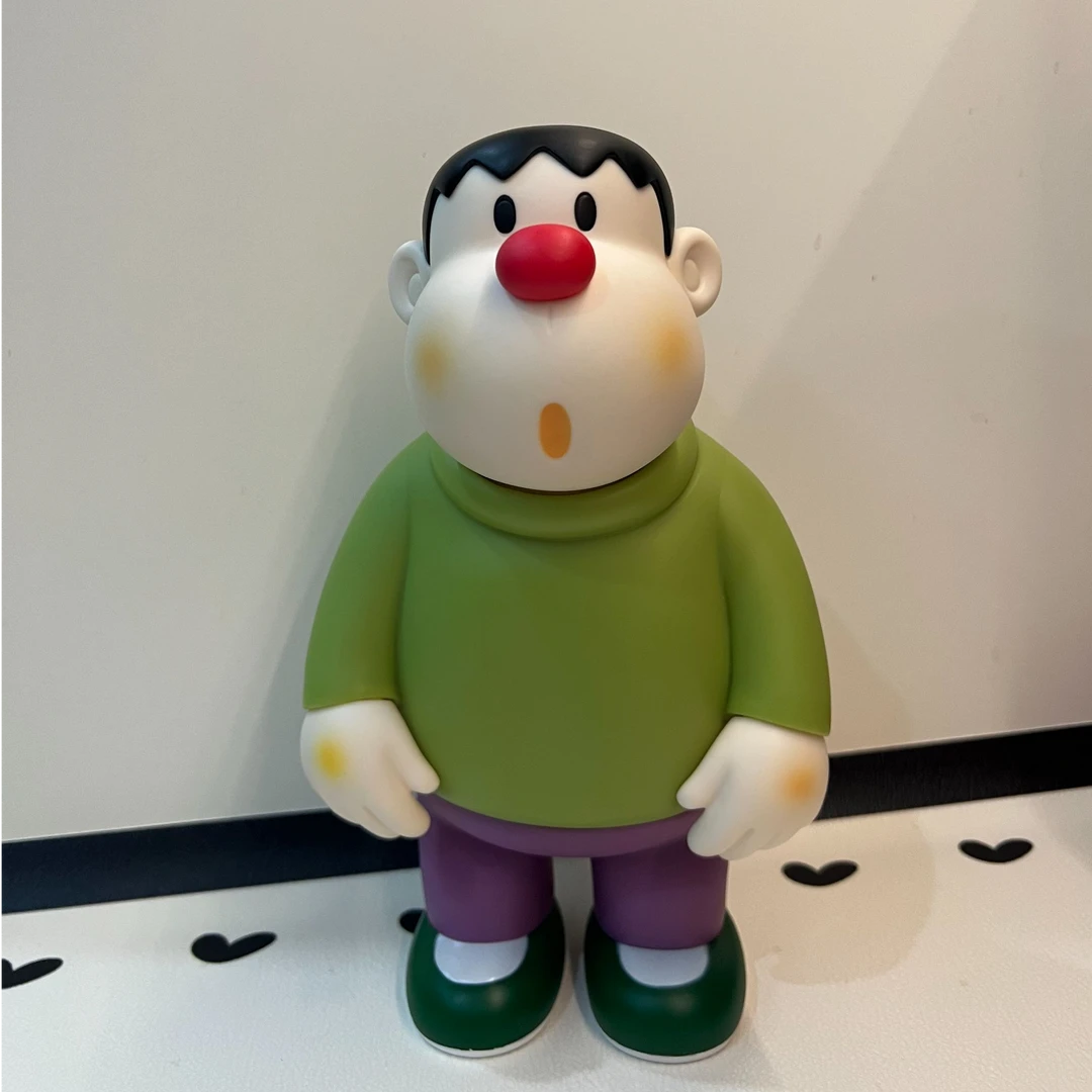 23CM车载歪头呆萌胖虎创意汽车摆件车顶搪胶可爱胖虎车尾个性