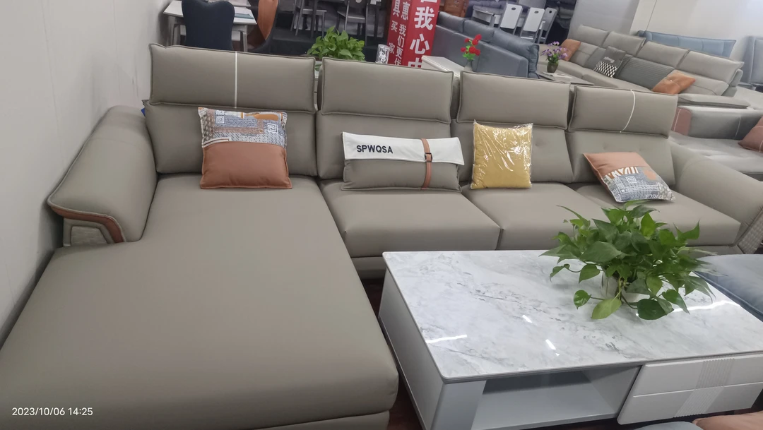 伟褀单妃奶油风猫爪布轻奢客厅简约