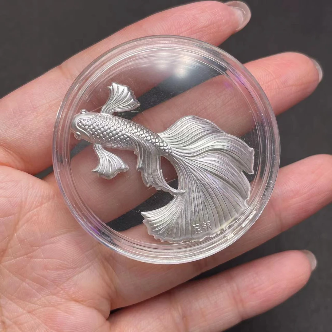 足银银制品  【曹掌柜精选】28 G1661-S999足银金鱼饰品-