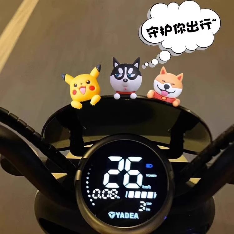 电动车装饰小公仔雅迪爱玛台铃仪表盘配饰小配件电瓶车可爱贴纸