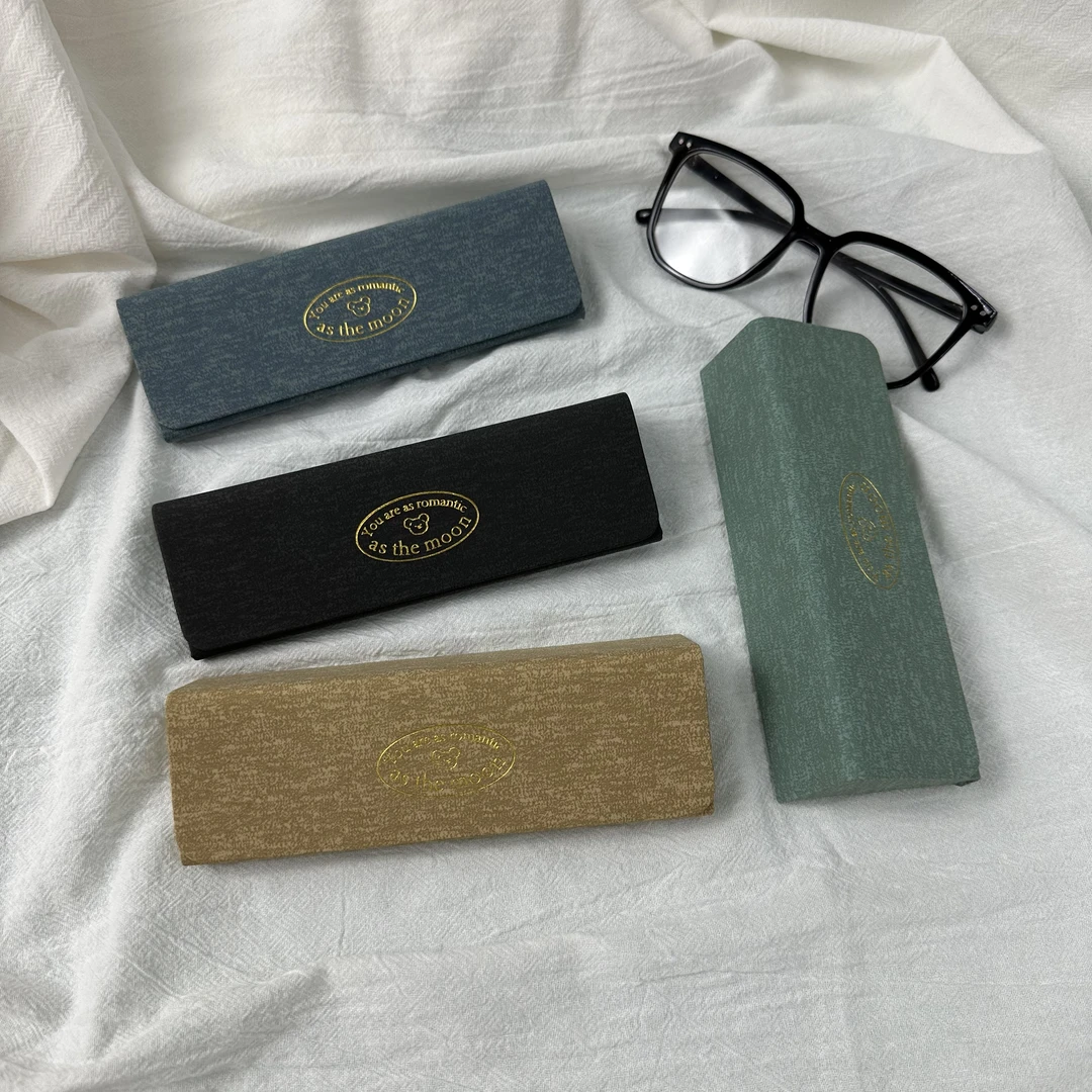 独立包装便携三角折叠近视眼镜盒 平光镜太阳镜眼镜盒可批发厂家
