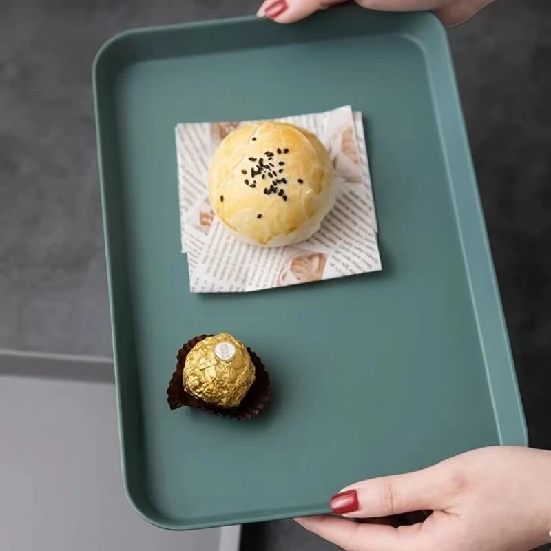 餐盘网红甜品餐盘北欧风长方形托盘简约托盘家用水果盘餐厅幼儿园