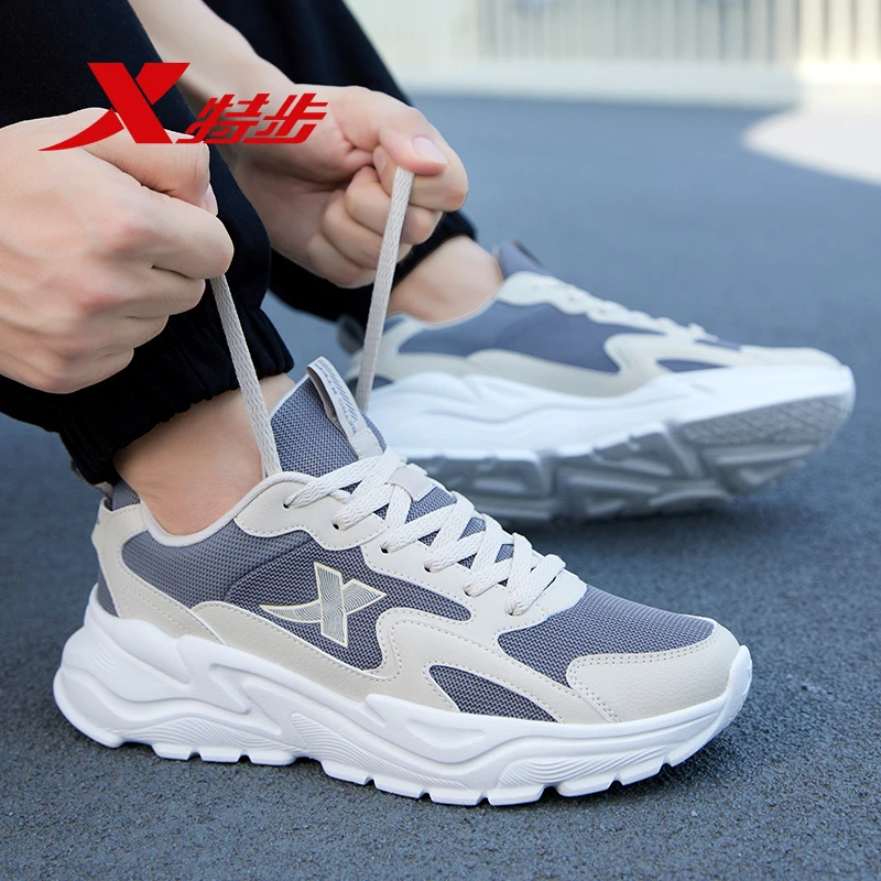 特步男鞋跑步鞋网面新款男士春秋款通勤正品百搭男品牌休闲运动鞋