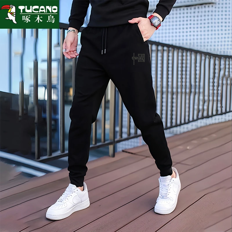 TUCANO/啄木鳥春季运动裤束脚加肥加大码秋季宽松休闲裤子男卫裤