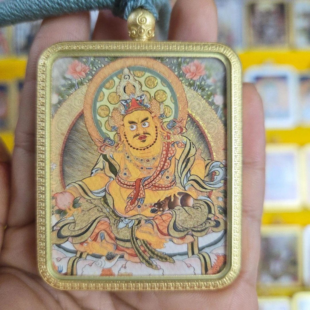 钛钢唐卡 纯手绘描金 走流程