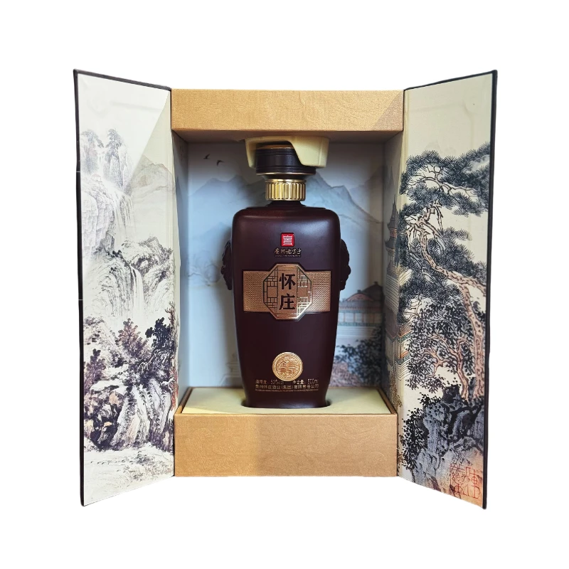 怀庄酒典藏 固态纯粮酿造 酱香型白酒53度500ml*1瓶