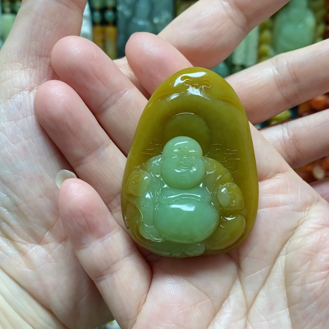 岫玉吊坠(赠链)未镶嵌红*