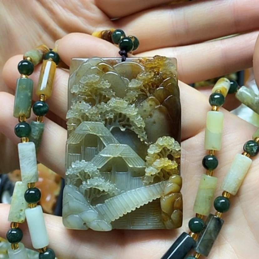 【闪购商品】岫玉挂件未镶嵌瑞**烤