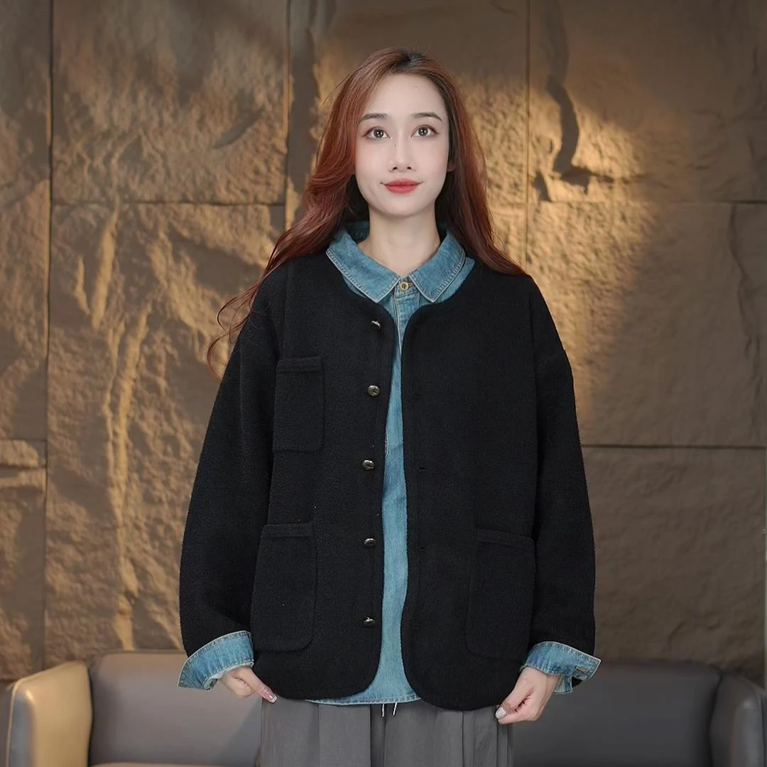 新品韩系小香风宽松显瘦外套