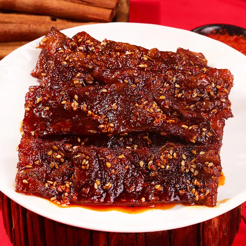 思乡山虎纹泡泡干大辣片豆制品辣条湖南独立包装豆干即食休闲零食