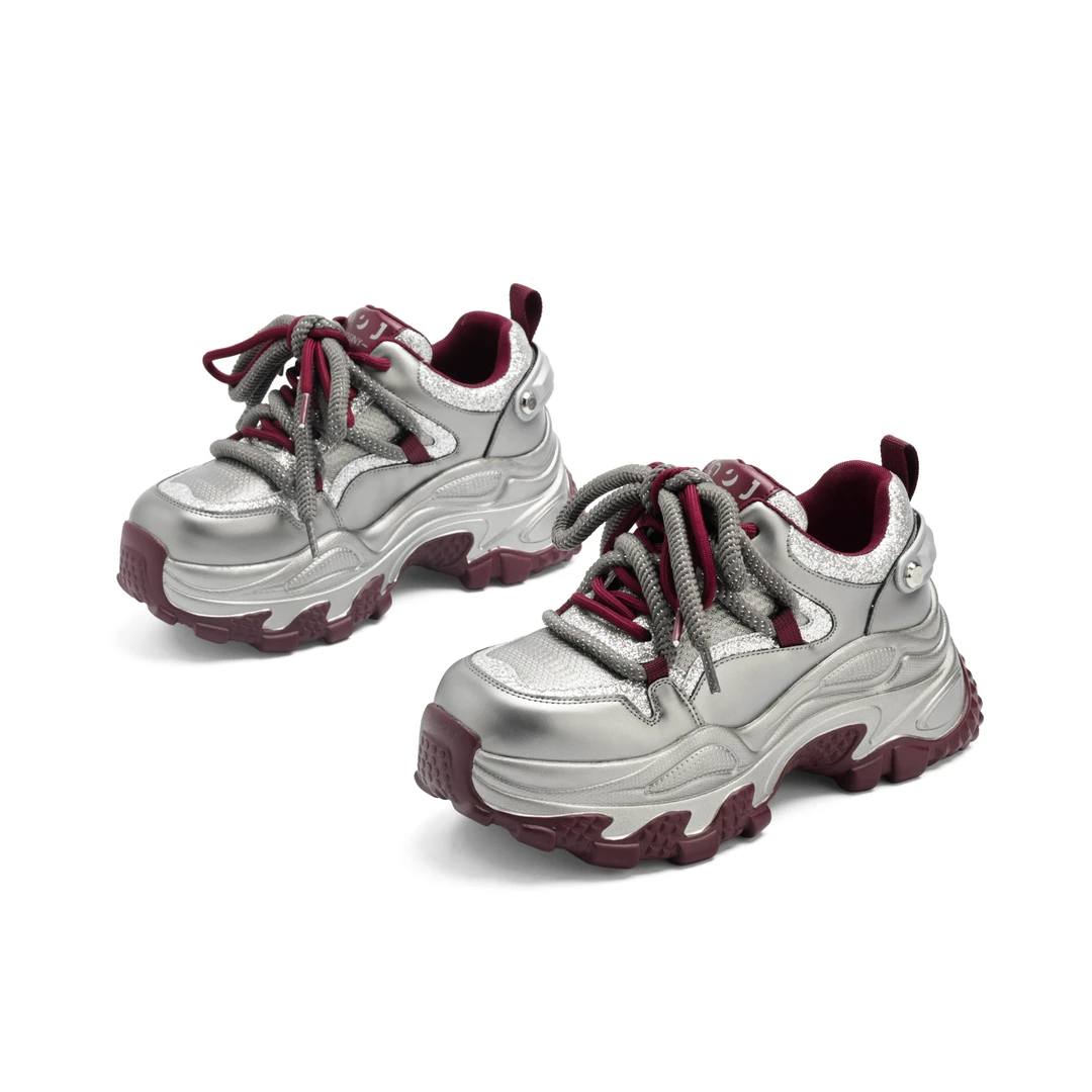 【繁星】卓诗尼加绒保暖老爹鞋2024秋冬新款外出休闲时尚百搭女鞋