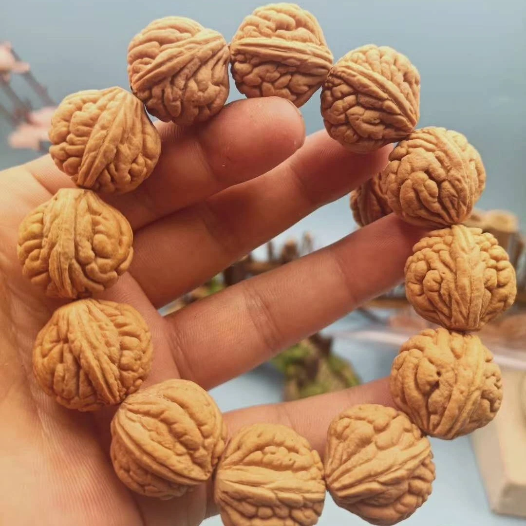 秦岭霸王龙手串龙纹桃核帝王龙桃胡桃核手串