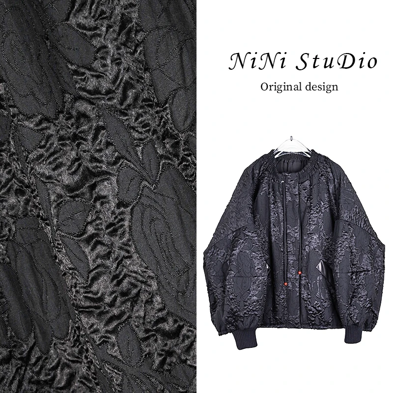 ＜云雾系列＞时尚百搭轻奢重工刺绣提花加厚保暖宽松女士鹅绒服2366