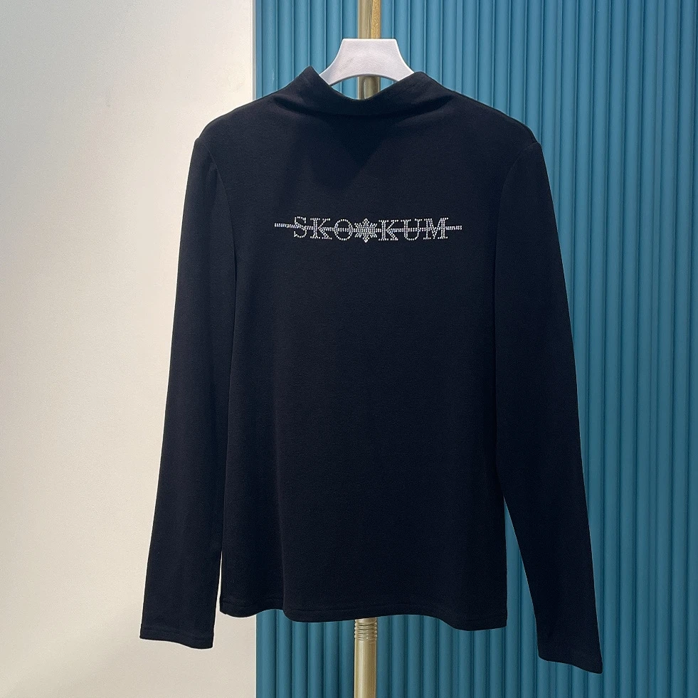 时尚女士修身百搭磨毛打底衫  12903