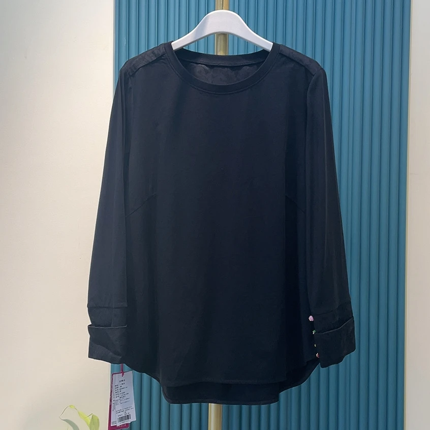 胖人坊/2024秋季新款大码女装彩色纽扣国风提花小衫  4389