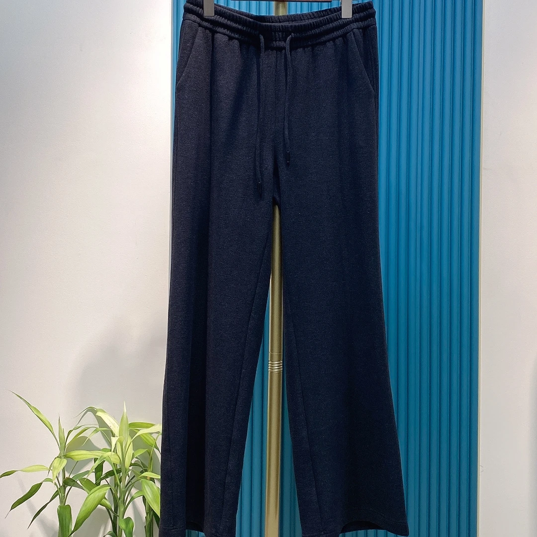 加绒 胖人坊/2024秋冬新款大码女装时尚休闲云朵绒感裤  01304