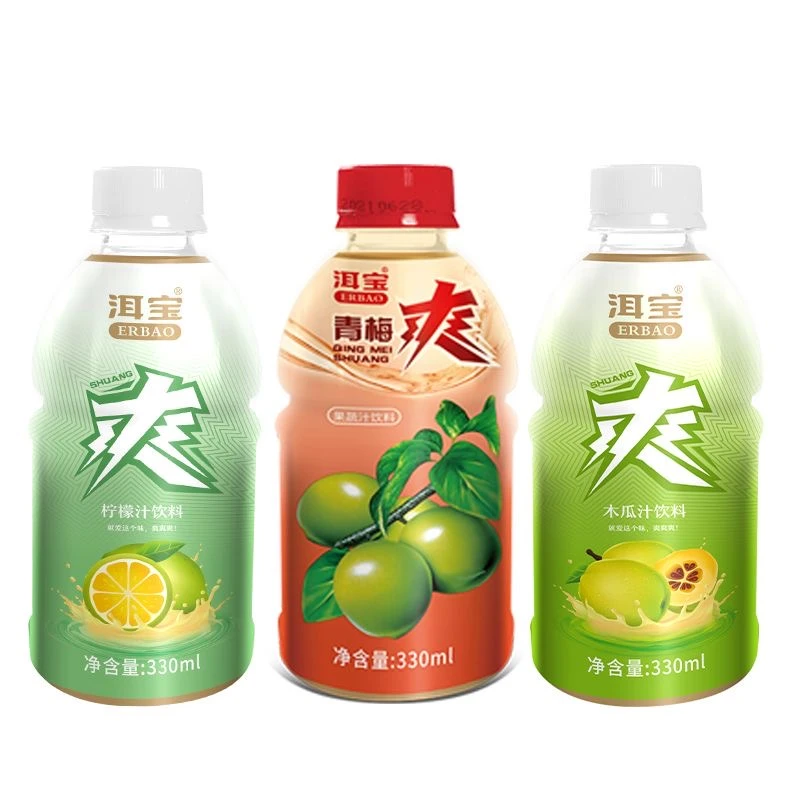 云南梅果之乡洱宝青梅爽木瓜爽饮料可口果品饮料330ml*12瓶装