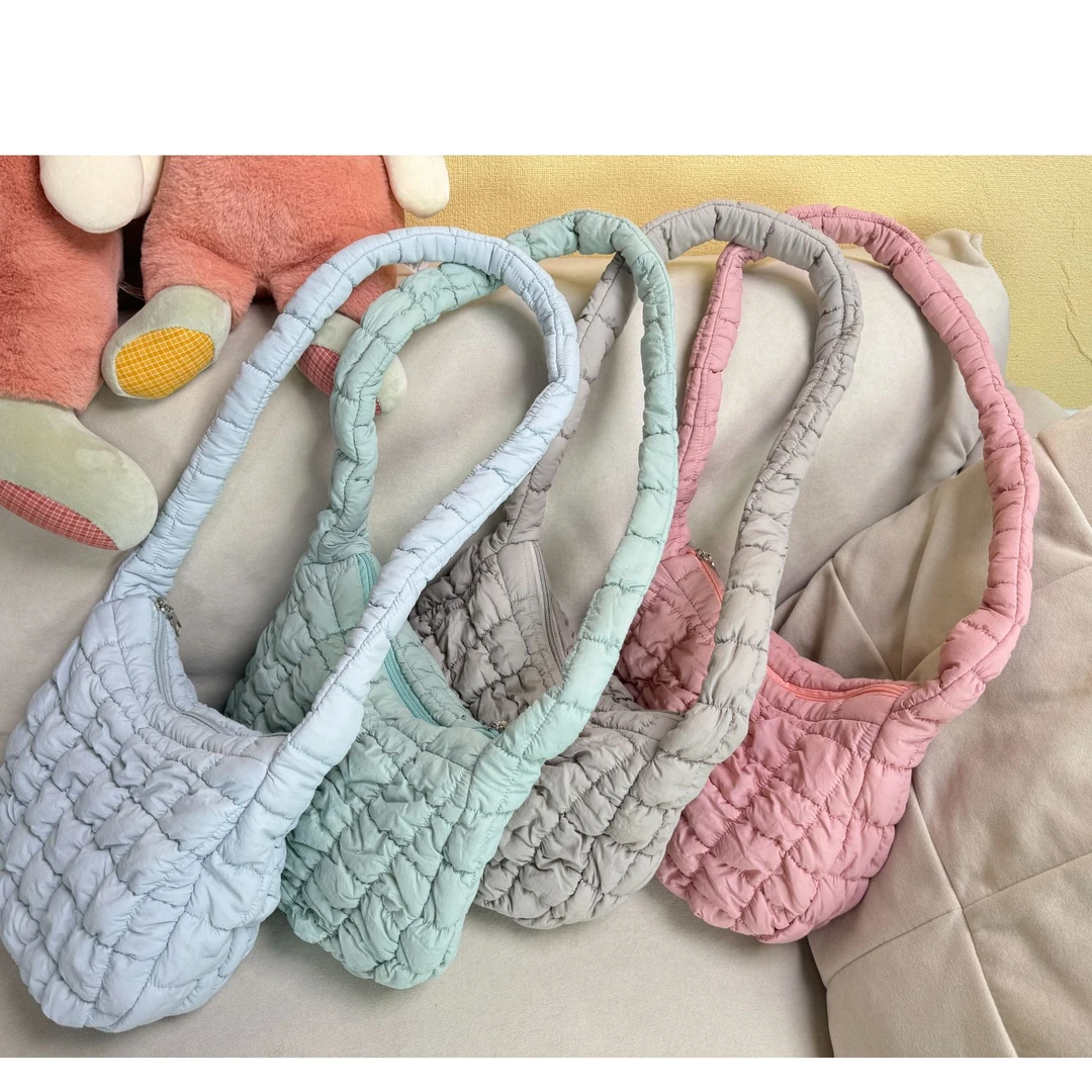 2024秋冬云朵褶皱包包女士大容量休闲百搭单肩通勤斜挎托特包潮