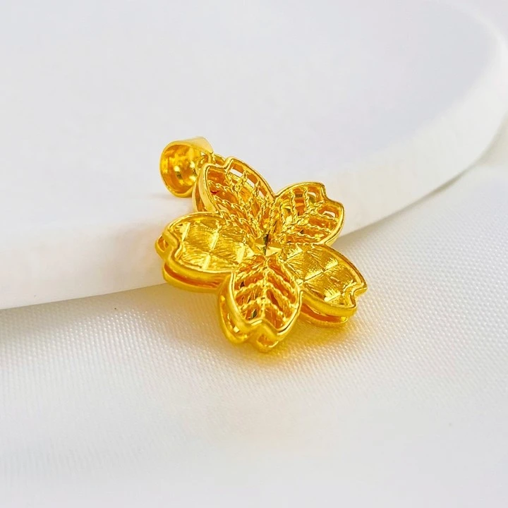【赛菲尔5G精品】足金999桃花黄金吊坠 5GDS0240003