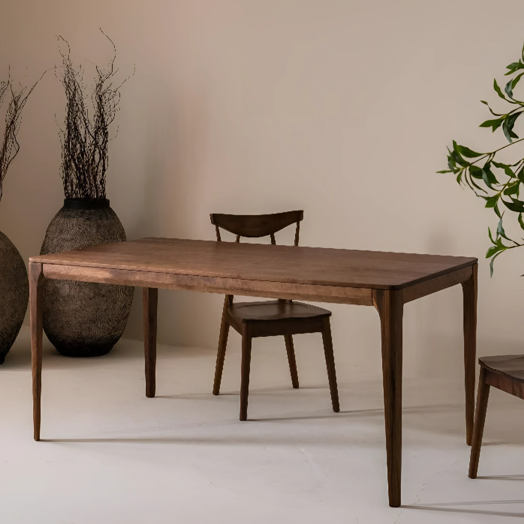 北美黑胡桃木书桌茶桌北欧新中式现代简约实木桌长方形正方形桌子