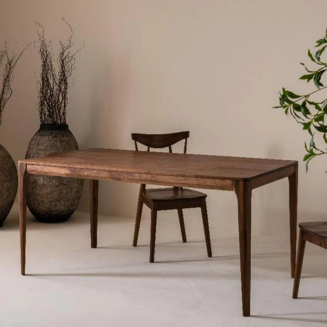 北美黑胡桃木书桌茶桌北欧新中式现代简约实木桌长方形正方形桌子