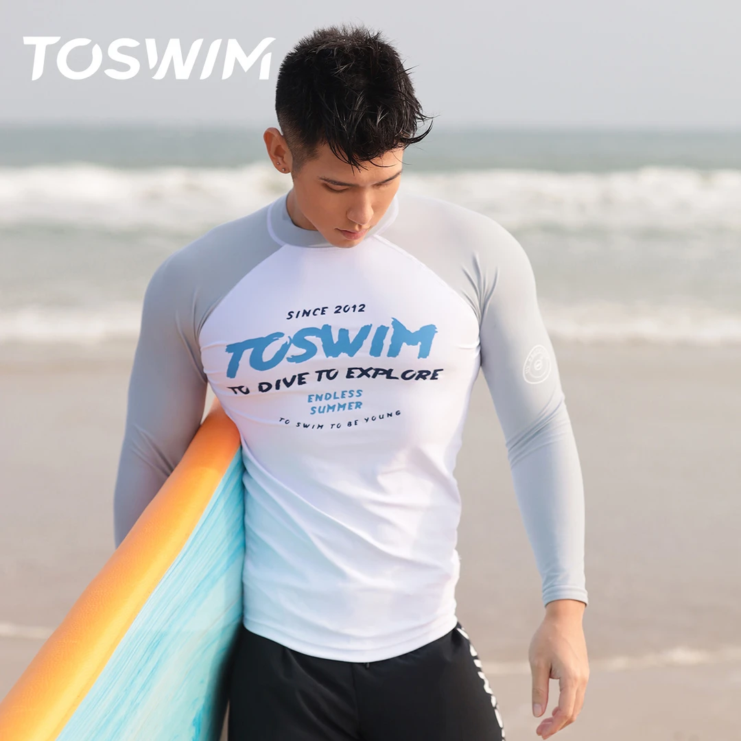 泳镜侠推荐！TOSWIM速干防晒冲浪潜水沙滩健身跑步运动游泳衣套装