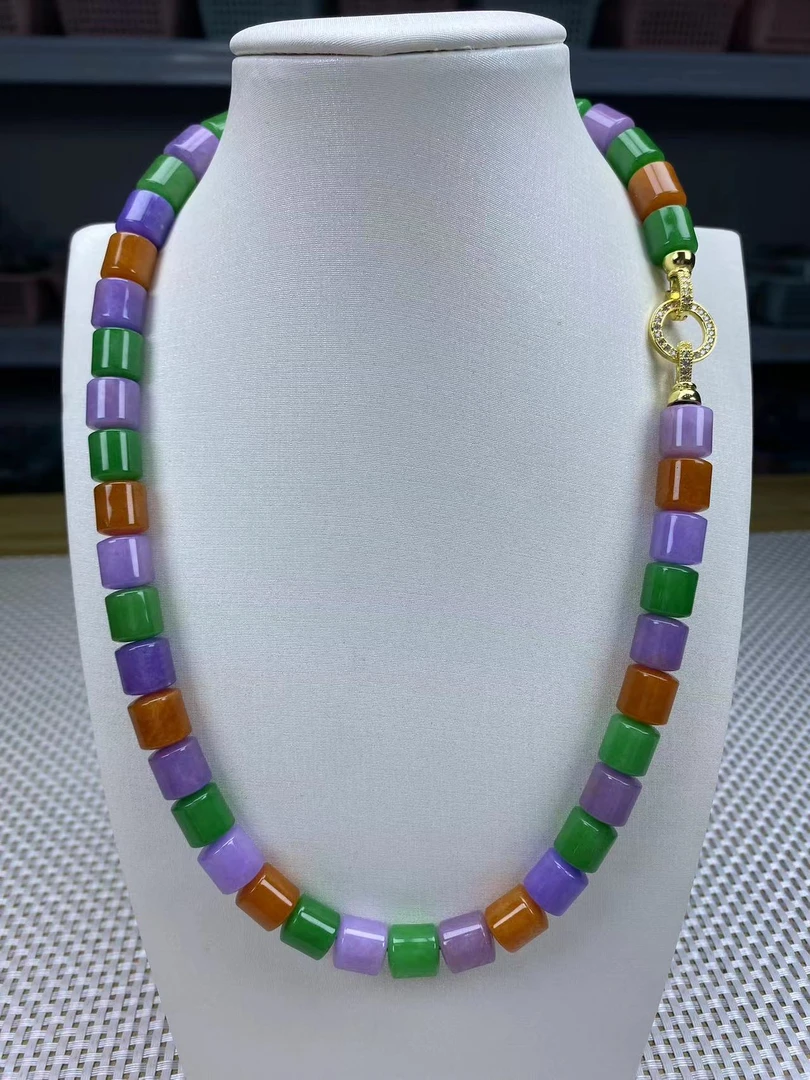 F12三色10mm圆柱项链经典精品时尚气质百搭情侣多样性发一