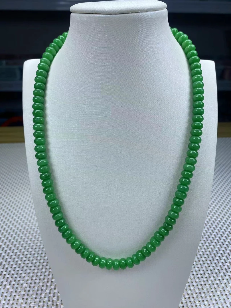 F153阳绿8mm算盘项链经典精品时尚气质百搭情侣多样性发一