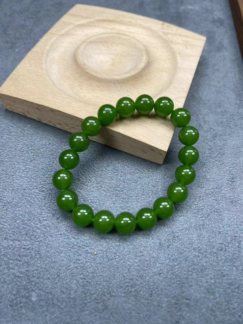 F65菠菜绿10mm手串经典精品时尚气质百搭情侣多样性发一
